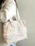 KYLETHOMASW  -  Patchwork Lace Flower Print Handbags Women Sweet Y2k Aesthetic Fairy Shoulder Bags New Fashion Trendy Casual Simple Underarm Bag