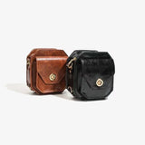KYLETHOMASW  -  Vintage Faux Leather Waist Bag Adjustable Rivet Belt Multi Strap Retro Small Crossbody Fanny Pack Versatile Outdoor Hip Purse