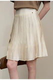 KYLETHOMASW  -  Women High Waist Pleated A Line Mini Skirt Slim Petite Casual College Style Summer Bottoms S 3XL
