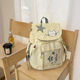 KYLETHOMASW  -  Star Polka Dot Bag Drawstring Mochila Outdoor Casual Mochilas Mujer Travel Backpacks Fashion Backpack Student Bags for Woman