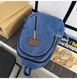 Kylethomasw 2024 Cool Cowboy Women Backpack Large Capacity Denim Schoolbag For Teenage Girls Backpacks Travel Female Rucksack Mochila Blue