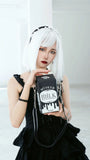KIylethomasw Harajuku Y2k Grunge Crossbody Bag Women Gothic Punk Chain Leather Casual Messenger Bag Ladies Vintage Black Bags Purse
