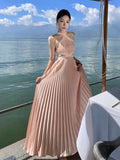 KYLETHOMASW  -  Women Summer New Long Dresses A-line Slim Chic Evening Party Wedding Prom Robe  Fashion One Piece Clothing