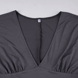 KYLETHOMASW  -  Women Casual Deep V Neck Blouse Loose Fit Long Sleeve Top Flowy Bell Sleeve Tunic Shirt Daily T-shirt Sexy Summer Outfit