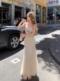 KYLETHOMASW  -  French-style Slimming New Summer Design Sense Tulle Flower Elegant Fishtail Lace Cami Dress
