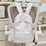 KYLETHOMASW  -  Women Teen Girls Plaid Backpack Cute Casual School Travel Daily Daypack Unbranded New Tend School Cute Travel Back Packs