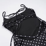 KYLETHOMASW  -  Vacation Dress For Women Sexy Backless Lace Up Polka Dot Mini Dress Spaghetti Strap Slim Fit Summer Party Beach Outfit
