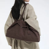 KYLETHOMASW  -  Large Capacity Suede Fabric Simple Tote Bag for Women Shoulder Bags Designer Luxury Brand Handbags and Purses