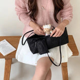 KYLETHOMASW  -  Elegant Rose Jacquard Satin Shoulder Bag Korean Niche Gentle Style Women Underarm Bag Fashion Casual Versatile Commuter Handbag