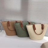 Kylethomasw Summer Beach Party Purses Shopper Satchel Straw Portable Shoulder Bag Women Braided Basket Clutches Top-handle Bags Large
