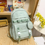 KYLETHOMASW  -  2 Piece Fashion Cute Student School Bag Casual Large Capacity Waterproof Backpack Woman Book Bag Girl
