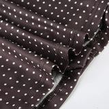 KYLETHOMASW  -  American style light mature V-neck lace up pleated slim fit shoulder T-shirt new polka dot short sleeved top