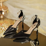 KYLETHOMASW  -  Sharp Pointed High Heels Women New French Style Single Shoe Sandals Women Paired with A Skirt Thin Heeled Pumps Women Shoes