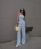 KYLETHOMASW  -  Women's Solid Color Sleeveless Tube Top Trousers Set Women's Sexy Casual Two-piece Set