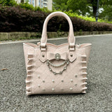 KYLETHOMASW  -  Japanese Sweet Cute Tote Bag Women Bow Pearl Rhinestone Crossbody Bag Ladies Lace Lolita Girl Kawaii Elegant Shoulder Bags Chic