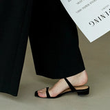 KYLETHOMASW  -  Summer 2025 square-toe flat sandals for ladies - versatile slip-on casual slippers