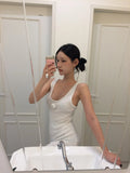 KYLETHOMASW  -  Three Dimensional Flower Knitted Vest Dress Women Summer New Design Looks Slim Can Be Worn in A Short Skirt
