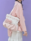 KYLETHOMASW  -  Sweet 3d Flower Shoulder Bag High Capacity Tote Sac Femme Beautiful Bags for Woman Original Bolso Lolita Bolsos De Mujer