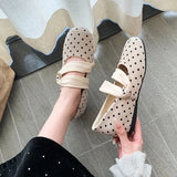 KYLETHOMASW  -  Sweet Spring Auutmn Women Dot Mary Jane Shoes Round Toe Shoes Ladies Concise Daily Dress Comfortable Ballet Flats Shoes 367
