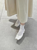KYLETHOMASW  -  Elegant satin bow square-toed open-back sandals for women, spring collection, gentle elastic strap high-heeled shoes