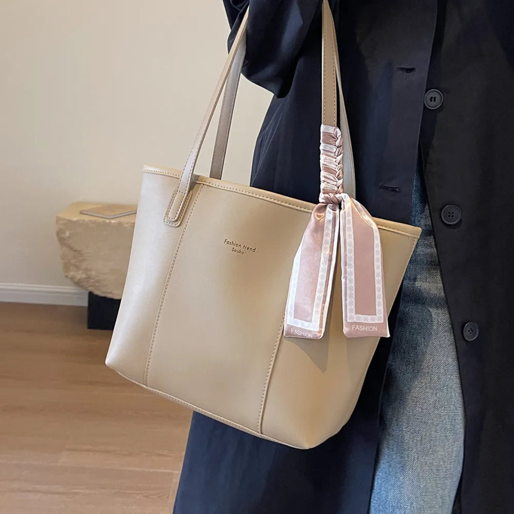 Kylethomasw Burminsa 3 Layers Large Tote Bags For Women  Trend Designer Work Shoulder Bag PU Leather Shopper Ladies Handbags Black Brown