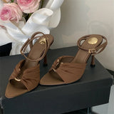 KYLETHOMASW  -  Fashion Street Style Elegant Thin High Heels Woman Pumps Pointed Toe Slingbacks Stripper Party Dress Shoes