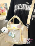 KYLETHOMASW  -  Japanese Girl Student Portable Shoulder Display Bag Female Transparent Handbags Slung Shoulder Multi-purpose Ita Bags JK Lolita