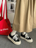 KYLETHOMASW  -  Women's Shoes Platform Casual Female Sneakers Black Flats Soft Clogs New Espadrille Retro Summer Fabric Leisure Canvas Flat Blac