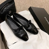 KYLETHOMASW  -  New Womens Leather Mary Jane Bow Sapato Feminino,Shallow Mouth Zapatos De Mujer Elegantes,Elegant Office Dress Daily Woman Shoes