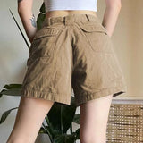 KYLETHOMASW  -  Y2k Vintage Streetwear Cargo Denim Shorts Women American Retro Harajuku Solid Loose Jeans Casual Pocket Summer Chic