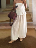 KYLETHOMASW  -  Women's Wide Leg Pants Casual Baggy Balloon Pants Solid Color Elastic Waist Loose Lantern Trousers with Pockets