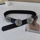 KYLETHOMASW  -    Rose Wide Belt for Women Decorative Belt Paired with Skirt Versatile Suit Coat Wide Waist Belts Premium Fashion Accessories