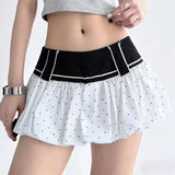 KYLETHOMASW  -  New Arrival Women High Waist Polka Dot Mini Skirt Korean Chic Casual A-Line Summer Streetwear Short Skirt