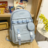 KYLETHOMASW  -  2 Piece Fashion Cute Student School Bag Casual Large Capacity Waterproof Backpack Woman Book Bag Girl