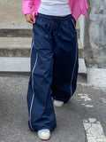 KYLETHOMASW  -  Y2K Vintage Women's Baggy Sweatpants Low Rise Loose Casual Pants Elastic Waist Streetwear Aesthetic Straight Leg Trousers Fall