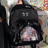 KYLETHOMASW  -  Large Capacity Doll Show Ita Mochila Transparent Mochilas Mujer Kawaii School Bag Student Bow Backpack Funny Nylon Bolsos