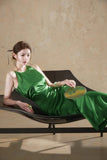 KYLETHOMASW  -  Luxury Solid Womens Long Dresses Sexy Elegant Ruffles Blue Chic Evening Dress Slim Fit Whit Canisole Green Mermaid Vestidos