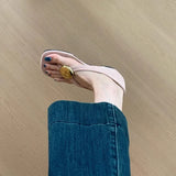 KYLETHOMASW  -  Summer Leisure Toe-Open Sandals Slippers Trendy Rubber Bottom Flat Head Casual Slip-On Shoes High Aesthetic Value