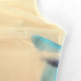 KYLETHOMASW  -  Blue Print Dress Women New Summer Sexy Strap Sleeveless Dresses Streetwear Casual Slim Fashion Club Party Female Elegant Dresses