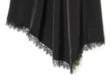 KYLETHOMASW  -  New Women Lace Trim High Waist Asymmetric Skirt
