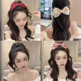 Kylethomasw Three-layer Bowknot Hairpin for Women Elegant French Temperament Bowknot Hair Clip Retro High-end Hair Accessories