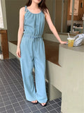 KYLETHOMASW  -  Stylish Women Rompers Chic Loose High Street Summer Mujer Office Lady Halter Casual Slim Elegant New Jeans Jumpsuits