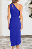 Kylethomasw Women One Shoulder Ruched Bodycon Cutout Slit Wrap Party Cocktail Dress Popular Oblique Shoulder Party Evening Wedding Dress Y2k