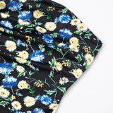 KYLETHOMASW  -  Black Backless High Waist Mini Dresses Summer Slim Elegant Party Clubwear Sexy Strapless Print Floral Bandage Women Dress