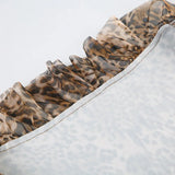 KYLETHOMASW  -  Autumn new retro leopard print long sleeved T-shirt with European and American round neck tight bottom top