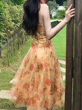 KYLETHOMASW  -  Elegant and Chic Women Fashion Floral Dress Halter Sleeveless Bodycon Slim Casual Beach Holiday Clothes Female Vestidos New Robe