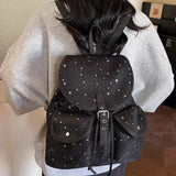 KYLETHOMASW  -  Korean Casual Women Students Backpack Sweet Y2k Aesthetic Fashion Star Backpacks Chic Fashion Kawaii All Match Schoolbags
