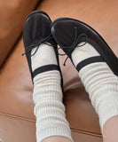 KYLETHOMASW  -  Rarely-seen ballet shoes for women - new style with bow ties and satin fabric Mary Jane flats with flat soles, single shoes.