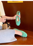 KYLETHOMASW  -  Spring and summer ballet flat shoes women's bow fashionable and comfortable work shoes women's work shoes single shoes flats
