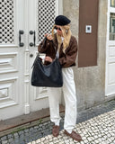 KYLETHOMASW  -  Fashion Lapel Collar Zipper Jacket Women's Casual Solid Suede Full Sleeve Coat 2025 Lady Autumn Chic High Street Outwear